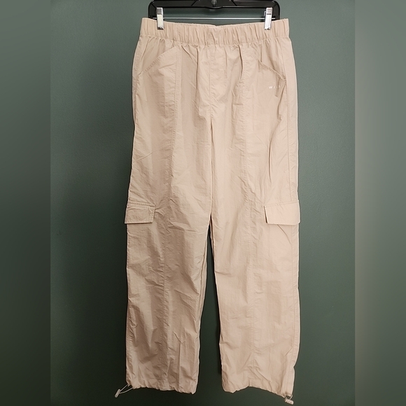 WILO the Label Anthropologie Parachute Fly Cargo Wide Leg Pants Clay Khaki Med - Picture 2 of 10